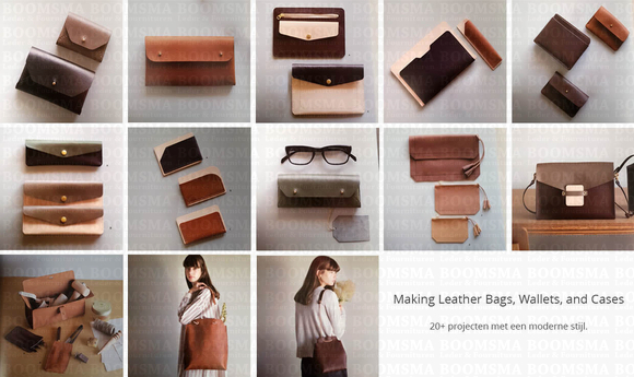 Making Leather Bags, Wallets, and Cases author: Yasue Tsuchihira of .URUKUST (138 pages + patterns) - pict. 2