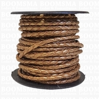 Metallic bolo cord antique brass  Ø 2,5 mm, (per meter)