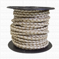 Metallic bolo cord white Pearl Ø 2,5 mm , (per meter)