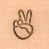 Mini 3D Stamps 'Emoji' approx. 14 x 14 mm victory hand