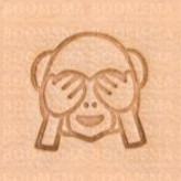 Mini 3D Stamps 'Emoji' approx. 14 x 14 mm monkey see-no-evil - pict. 1