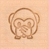 Mini 3D Stamps 'Emoji' approx. 14 x 14 mm monkey speak-no-evil