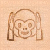 Mini 3D Stamps 'Emoji' approx. 14 x 14 mm monkey hear-no-evil