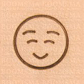 Mini 3D Stamps 'Emoji' approx. 14 x 14 mm satisfied smile