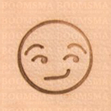 Mini 3D Stamps 'Emoji' approx. 14 x 14 mm smirking face - pict. 1