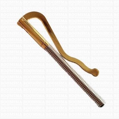 Money clip silver and gold 7 cm hook is gold per 10 pcs - pict. 1