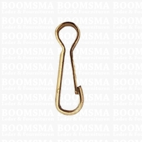 Carabiner single gold 30 mm (per 10)