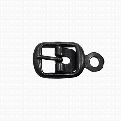 Centre bar buckle with plate small - 10 mm nearly black 10 mm - pict. 1