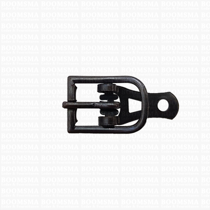 Centre bar buckle with plate small - 10 mm nearly black 10 mm - pict. 1