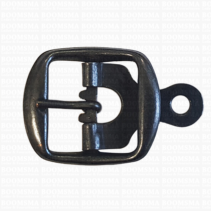 Centre bar buckle with plate small - 20 mm nearly black 20 mm - pict. 1