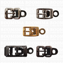 Centre bar buckle with plate small - 8 mm