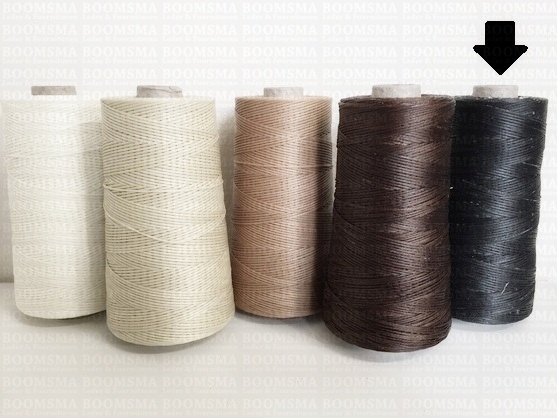 Neverstrand waxed nylon thread (6) 250 gram black 250 gram approx. 600 meter, THIN (6) - pict. 3