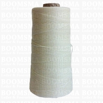 Neverstrand waxed nylon thread (6) 250 gram white 250 gram approx. 600 meter, THIN (6)
