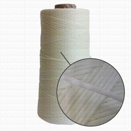 Neverstrand waxed nylon thread (6) 250 gram white 250 gram approx. 600 meter, THIN (6) - pict. 2