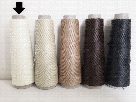 Neverstrand waxed nylon thread (6) 50 gram white 50 gram approx.120 meter, THIN (6) - pict. 3