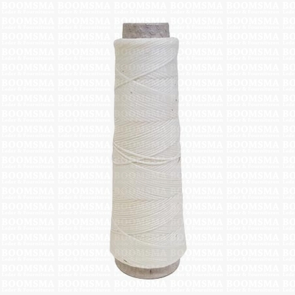 Neverstrand waxed nylon thread (6) 50 gram white 50 gram approx.120 meter, THIN (6) - pict. 1