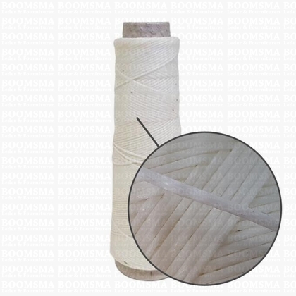 Neverstrand waxed nylon thread (6) 50 gram white 50 gram approx.120 meter, THIN (6) - pict. 2