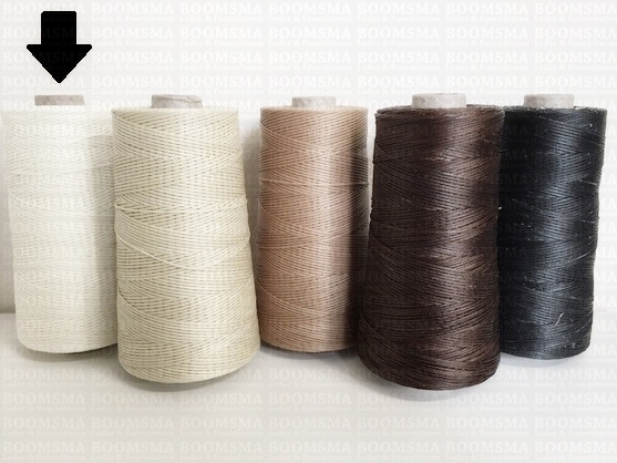 Neverstrand waxed nylon thread (8) 250 gram white 250 gram approx. 500 meter, thick (8)  (ea) - pict. 3