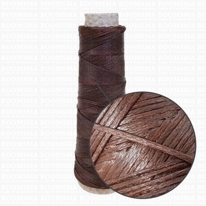Neverstrand waxed nylon thread (8) 50 gram brown Brown 50 gram approx. 100 meter, thick (8)  - pict. 2