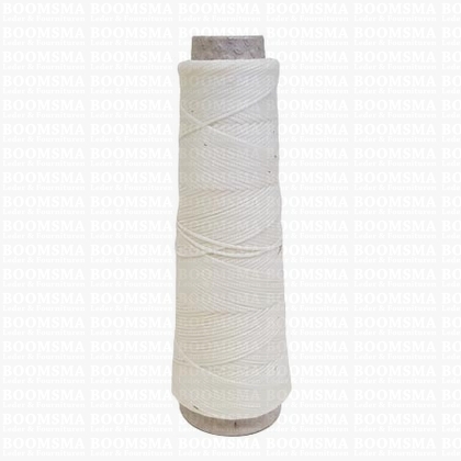 Neverstrand waxed nylon thread (8) 50 gram white White 50 gram ongeveer 100 meter, dik (8)  - pict. 1