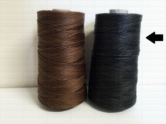 Neverstrand waxed thread (13) 250 gram black thickness approx. 1,5 mm extra thick thread - pict. 2