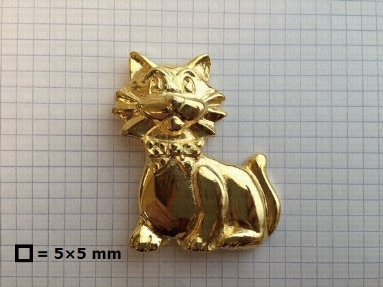 Ornament cat with bow gold cat large - pict. 2