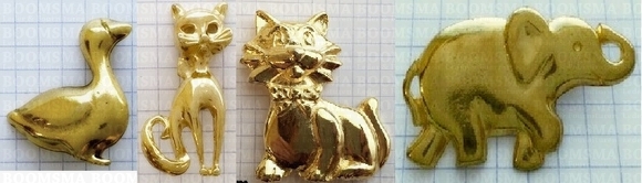 Ornament cat with bow gold - pict. 4