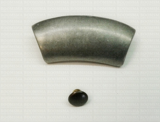 Ornament OUT=OUT Lead/Gun Metal 'Lead Curve' with rivets colour: Lead maten: 3,9 x 1,8 cm - pict. 2