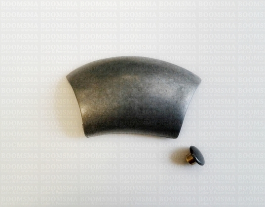 Ornament OUT=OUT Lead/Gun Metal 'Lead Curve' with rivets colour: Lead maten: 4,4 x 2,7 cm - pict. 1