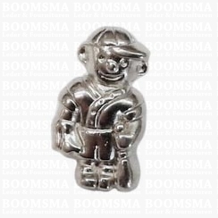 Ornament OUT=OUT silver 'Boy' with rivets colour: silver measurements: 1,8 x1,0 cm - pict. 1