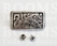 Ornament OUT=OUT silver  with rivets colour: silver measurements: 2,1 x 3,9 cm - pict. 1