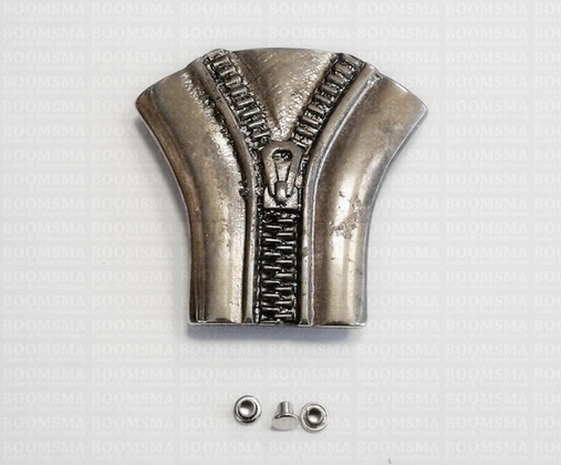 Ornament OUT=OUT silver 'Zipper' with rivets colour: silver measurements: 6,4 x 6,4 cm - pict. 1