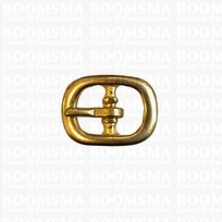 Oval centre bar buckle solid brass  12,5 mm (gold)