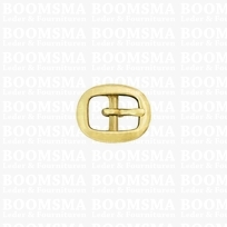 Heavy Oval centre bar buckle solid brass  13 mm (gold) lower centre bar