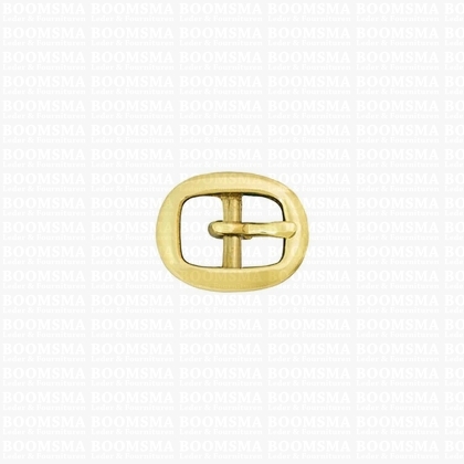 Heavy Oval centre bar buckle solid brass  13 mm (gold) lower centre bar - pict. 1
