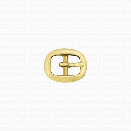 Heavy Oval centre bar buckle solid brass  13 mm (gold) lower centre bar - pict. 1