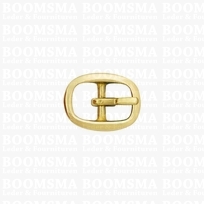 Heavy Oval centre bar buckle solid brass  16 mm (gold) lower centre bar