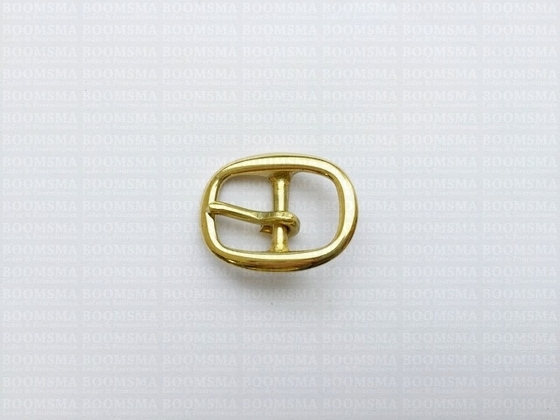 Heavy Oval centre bar buckle solid brass  16 mm (gold) lower centre bar - pict. 3