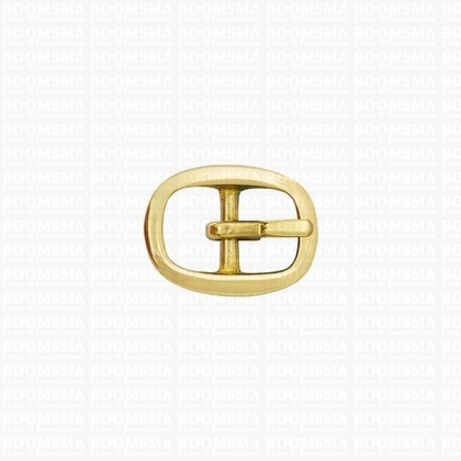 Heavy Oval centre bar buckle solid brass  16 mm (gold) lower centre bar - pict. 1