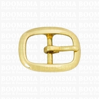 Heavy Oval centre bar buckle solid brass  22 mm (gold) lower centre bar