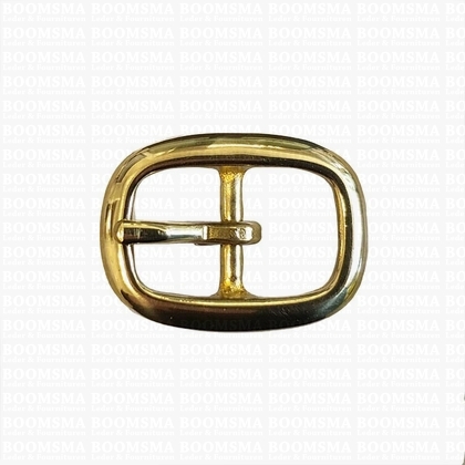 Heavy Oval centre bar buckle solid brass  22 mm (gold) lower centre bar - pict. 2