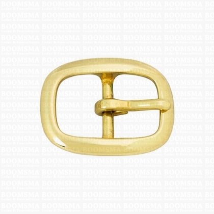 Heavy Oval centre bar buckle solid brass  22 mm (gold) lower centre bar - pict. 1