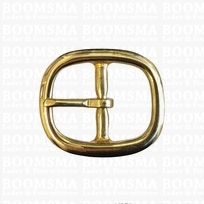 Oval centre bar buckle solid brass  25 mm (gold)