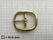 Oval centre bar buckle solid brass  25 mm (gold) - pict. 2