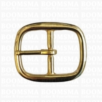 Oval centre bar buckle solid brass  32 mm (gold)