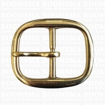 Oval centre bar buckle solid brass  38 mm (gold)