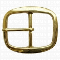 Oval centre bar buckle solid brass  43 mm (gold)
