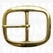 Oval centre bar buckle solid brass  43 mm (gold) - pict. 1