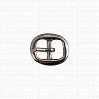 Heavy oval centre bar buckle solid brass nickel plated (low centre bar) 13 mm nickel plated