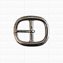 Oval centre bar buckle solid brass nickel plated 25 mm nickel plated
